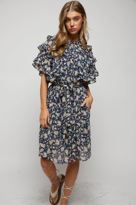 Flutter Sleeve Dress